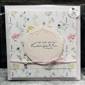 Glückwunschkarte „Für dich soll es Konfetti regnen“