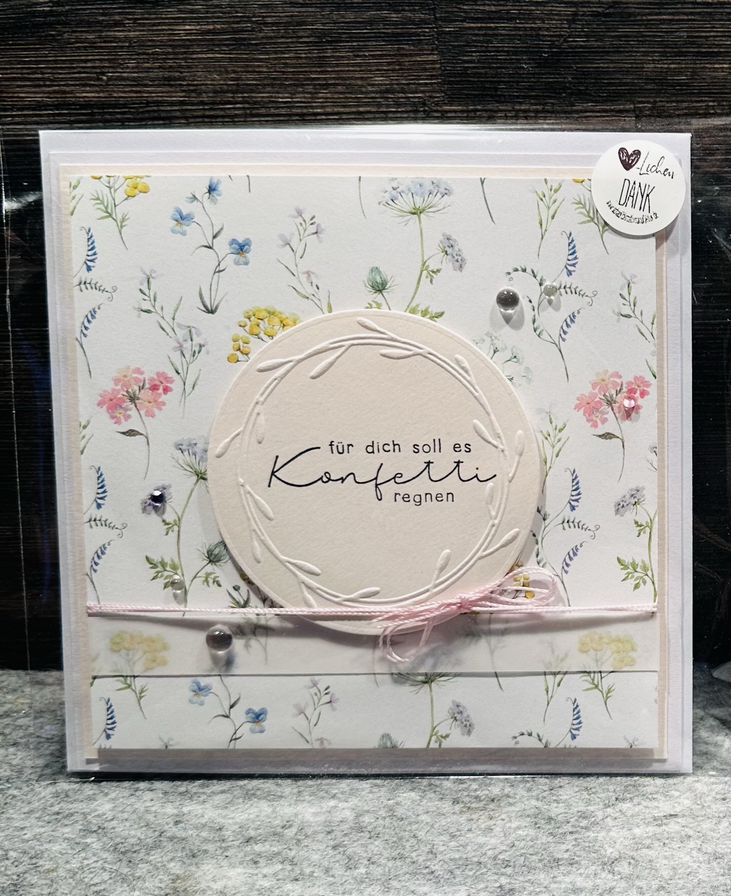 Glückwunschkarte „Für dich soll es Konfetti regnen“